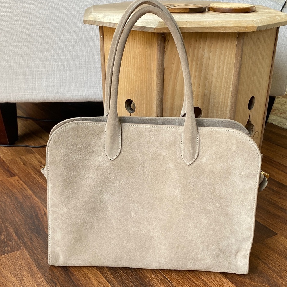 Claudia Firenze Elegant Tan Suede Satchel